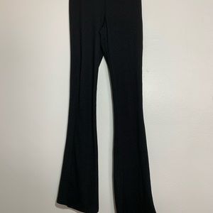 Black boot cut ribbed pants